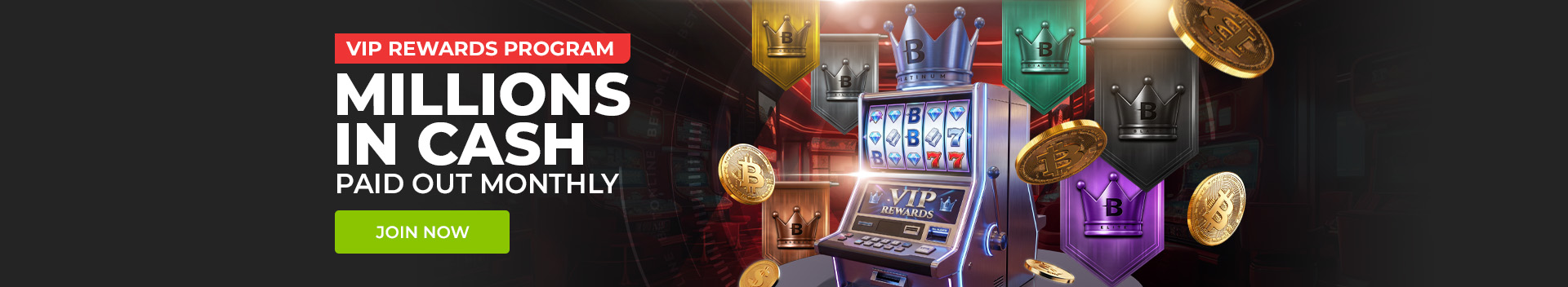 VIP crowns, digital coins and an illuminated arcade machine